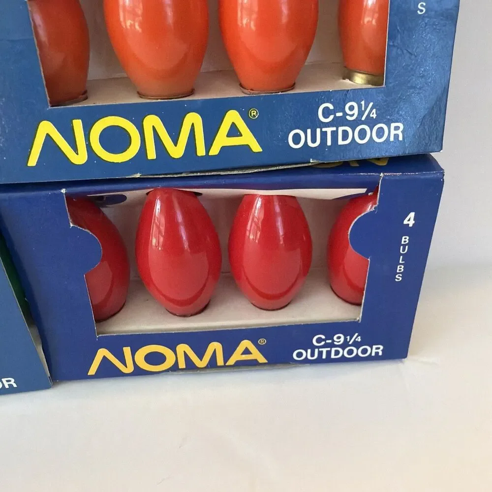 20 Vintage C9 1/4 NOMA Holiday Christmas Light Replacement Bulbs Multicolor NEW
